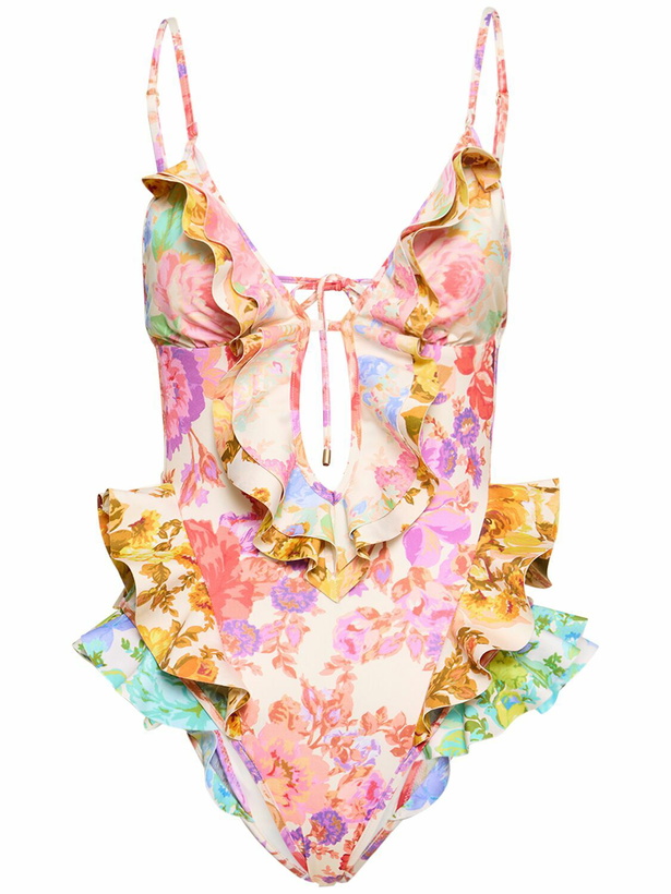 Photo: ZIMMERMANN Raie Waterfall Print One Piece Swimsuit