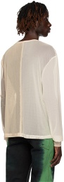 Eckhaus Latta SSENSE Exclusive Beige Long Sleeve T-Shirt