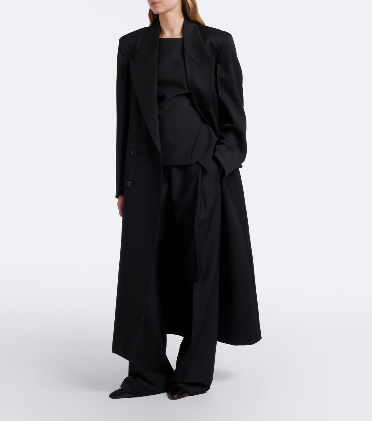 Róhe Double-breasted virgin wool coat