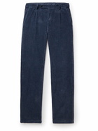 Massimo Alba - Ionio Straight-Leg-Fit Cotton-Corduroy Trousers - Blue