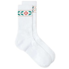Casablanca Laurel Sock in White
