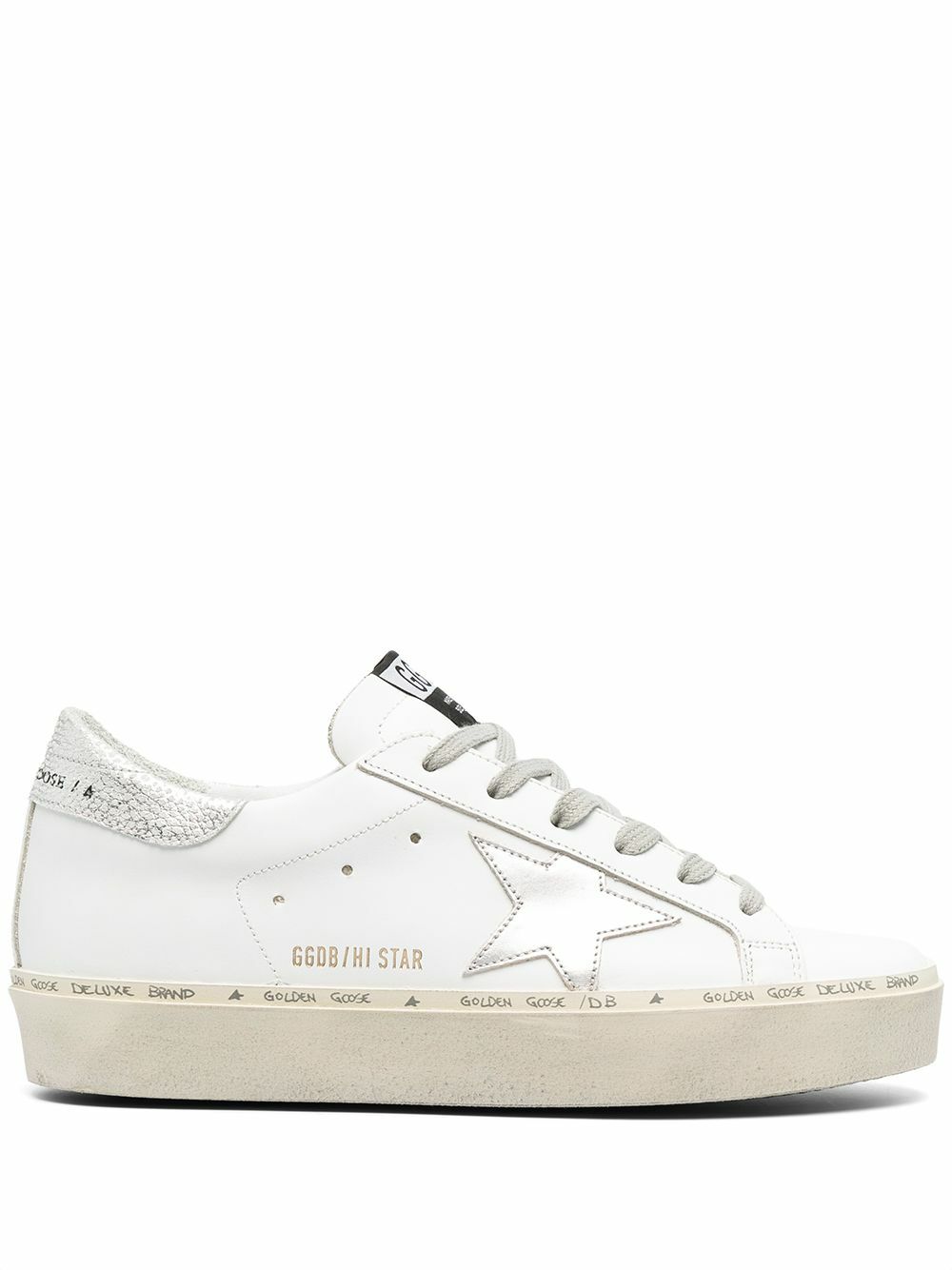 GOLDEN GOOSE - Hi Star Leather Sneakers
