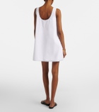 Róhe Lace-trimmed cotton poplin minidress