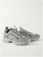 ROA - Lhakpa Rubber and Suede-Trimmed Mesh Sneakers - Gray