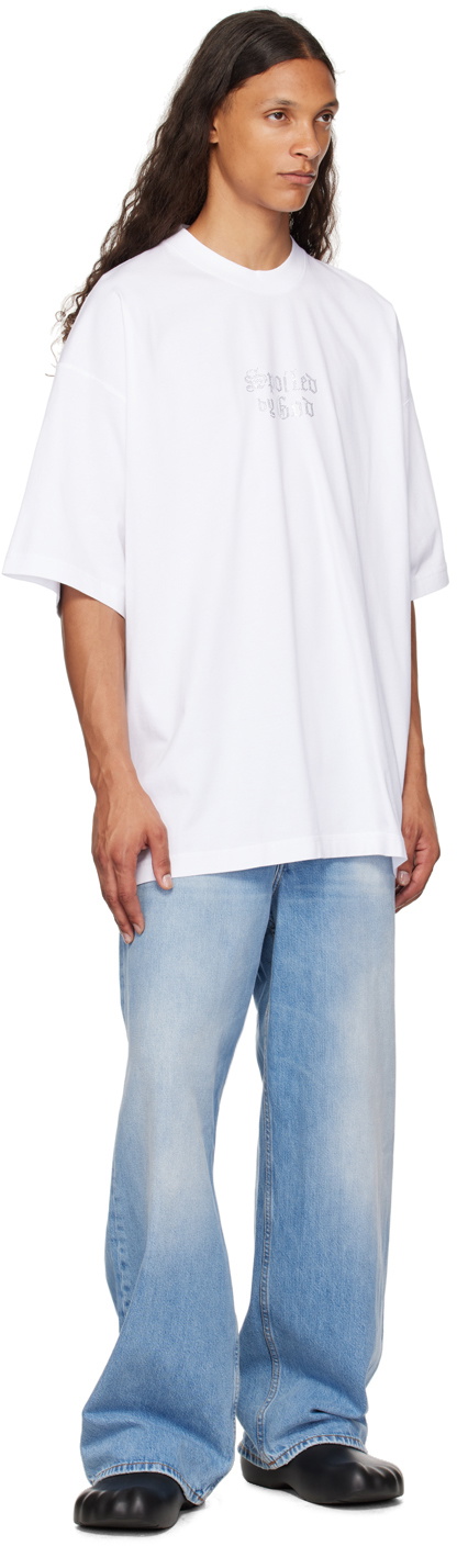 【関税込み】VETEMENTS ホワイト Spoiled By God Tシャツ VETEMENTS White 'Spoiled By God' T-Shirt Vetements