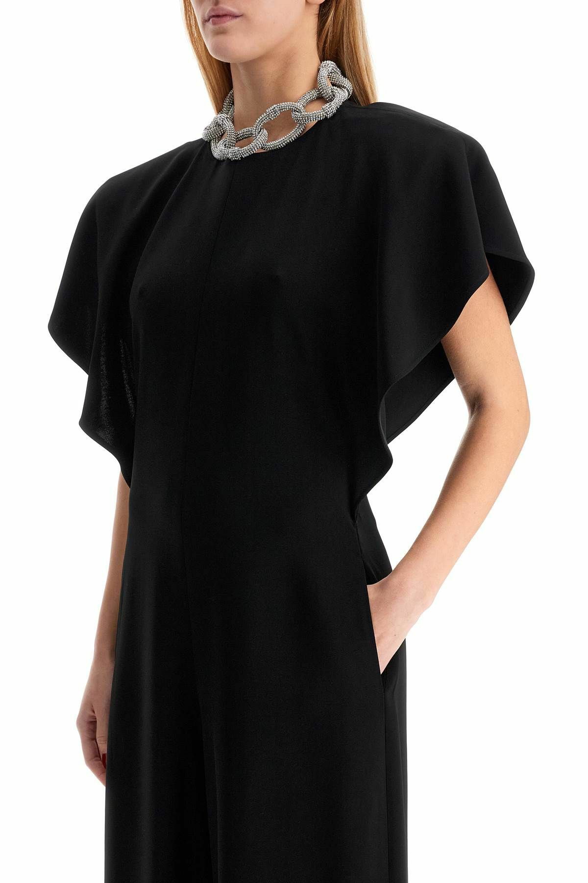 オールインワン・サロペット STELLA MCCARTNEY Women Jumpsuits 6100613CU750 1000 Black Black One-shoulder stretch-knit jumpsuit | STELLA MCCARTNEY