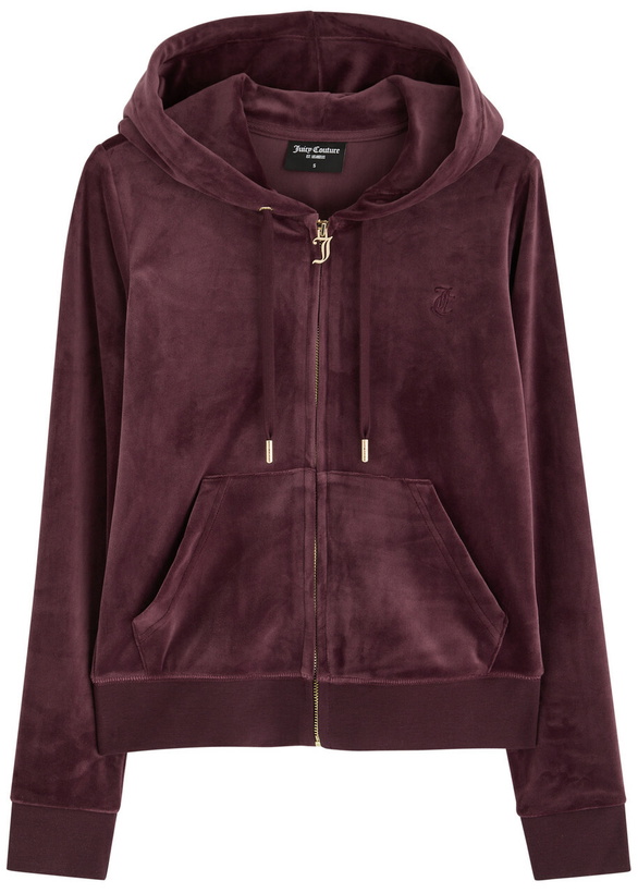 Photo: Juicy Couture Robertson Hooded Velour Sweatshirt Dark Red