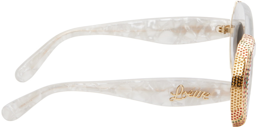 Loewe Paula’s Ibiza white/grey oval sunglasses Loewe - Paula main image 4