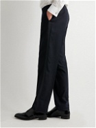 Favourbrook - Seaton Slim-Fit Grosgrain-Trimmed Cashmere Tuxedo Trousers - Blue
