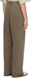 We11done Khaki Embroidered Lounge Pants