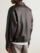 NN07 - Petrus Leather Bomber Jacket - Brown