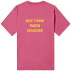 Drole de Monsieur Men's Drôle de Monsieur Not From Paris Madame T-Shirt in Light Purple