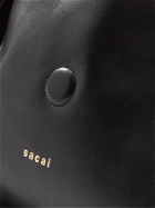 Sacai - Logo-Print Leather, Suede and Shell Tote Bag