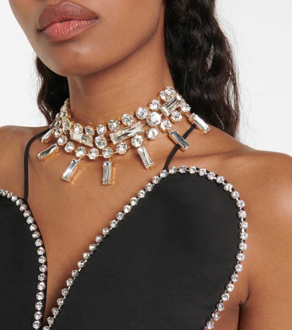 Area - Crystal-embellished choker necklace AREA
