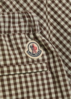 Moncler Gingham Cotton-blend Shorts Grey