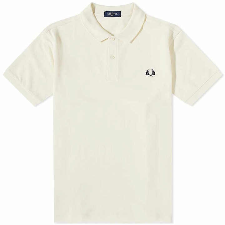 Photo: Fred Perry Men's Slim Fit Plain Polo Shirt in Ecru