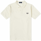 Fred Perry Men's Slim Fit Plain Polo Shirt in Ecru