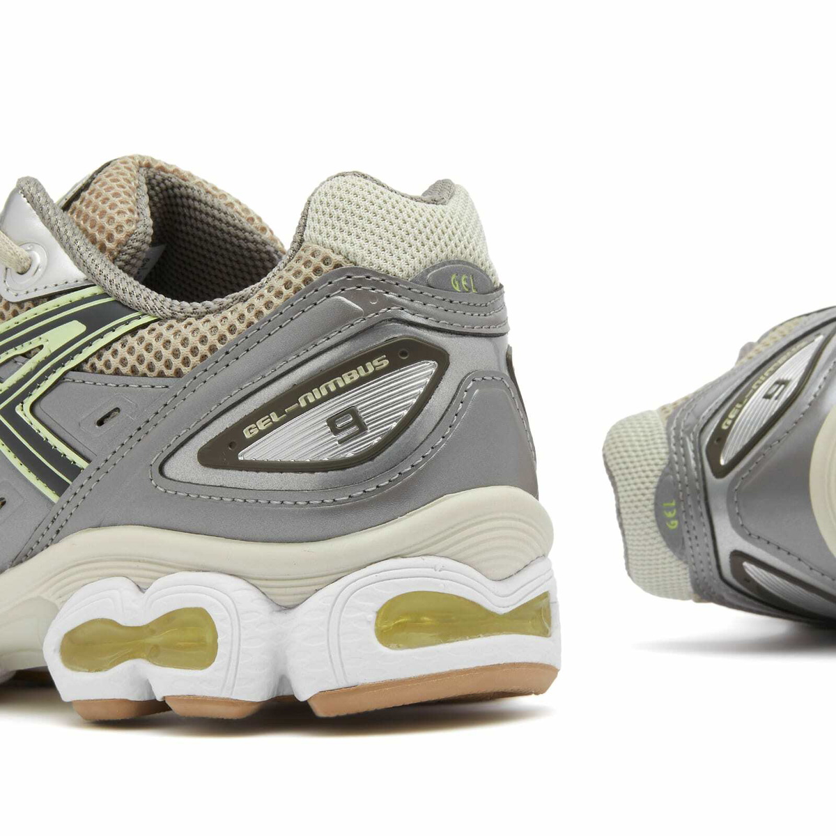 Asics Gel-Nimbus 9 Sneakers in Feather Grey/Carrier Grey ASICS Asics Gel-Nimbus 9 Sneakers in Feather Grey/Carrier Grey ASICS