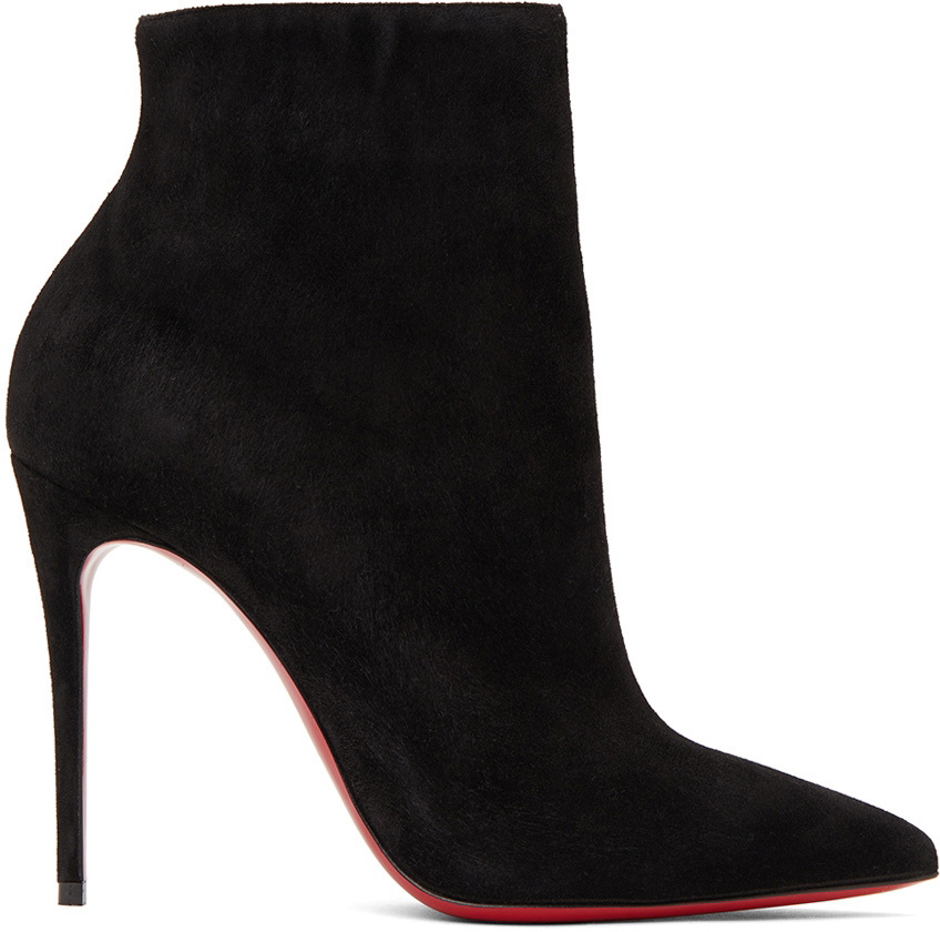 Christian louboutin outlet black suede boots