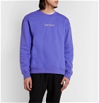 Nike - Sportswear Logo-Embroidered Fleece-Back Cotton-Blend Jersey Sweatshirt - Purple