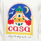Casablanca Men's Casa Intarsia Crew Knit in White