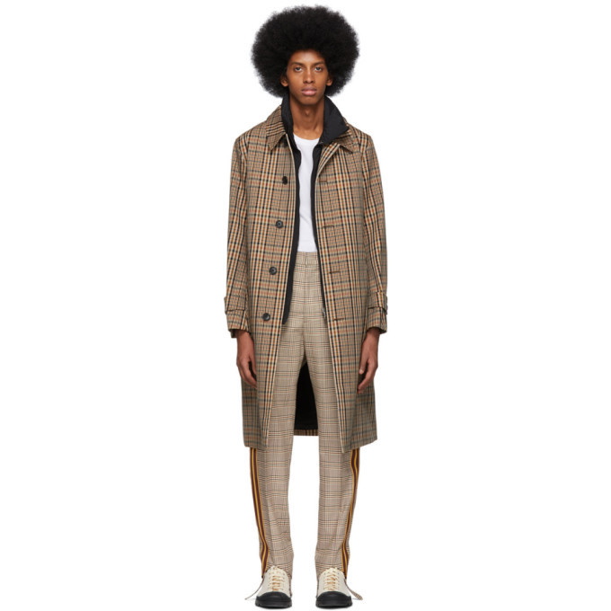 Photo: Burberry Tan Check Lenthorne Car Coat