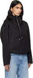 AGOLDE Black Lydia Nylon Popover Anorak