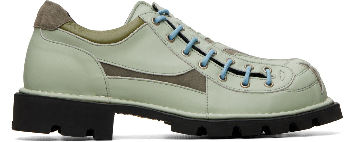 FFFPOSTALSERVICE Green Banner Lace-Up Derbys