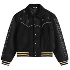 ICECREAM Women's Western Crystal Varsity Jacket in Black