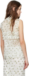 Cecilie Bahnsen White Oksana Tank Top