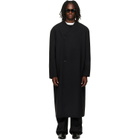 Fear of God Black Wool Double Breasted Lapelless Coat