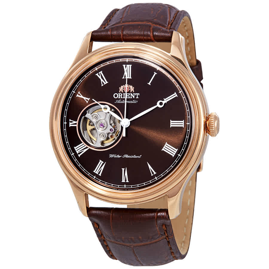 Orient Open Heart Automatic Brown Dial Mens Watch TAG00001T