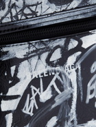 Balenciaga - Explorer Graffiti-Print Textured-Leather Messenger Bag