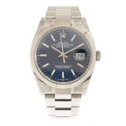 Rolex Datejust 36 Quartz Chronometer Bright Blue Motif Dial Watch 126234BLFSO