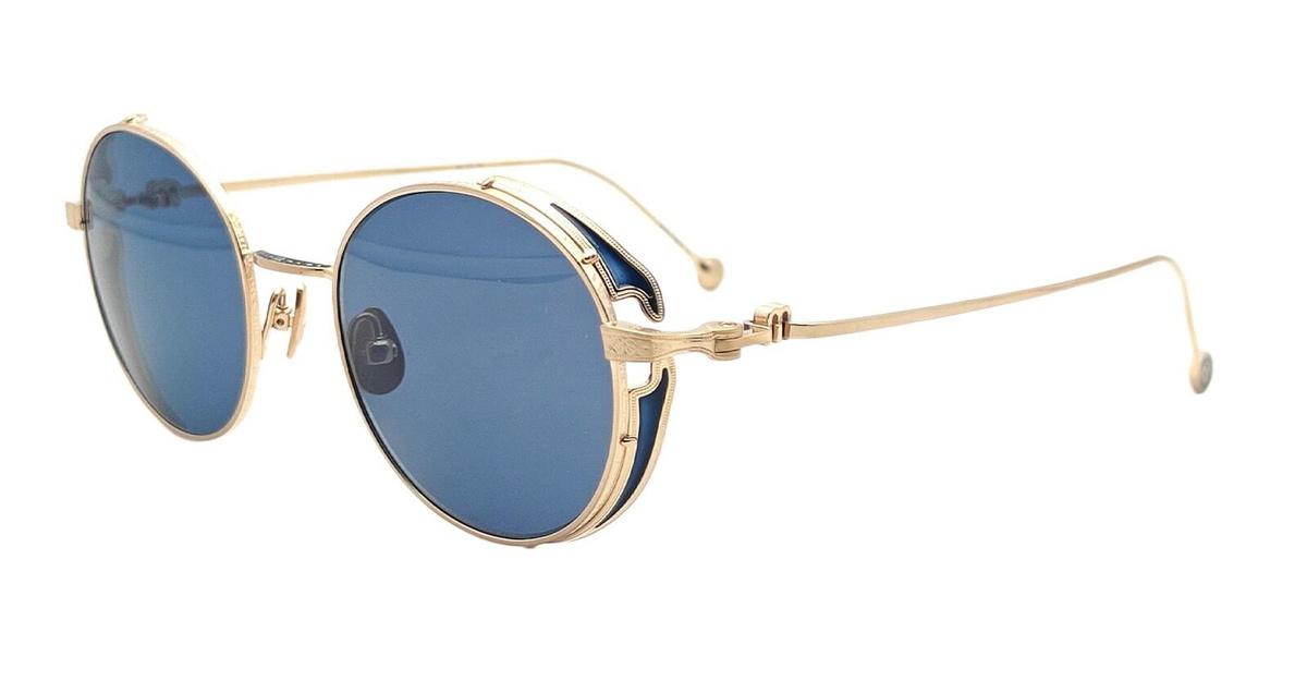 Matsuda M3152 - Brushed Gold / Blue Grey Sunglasses