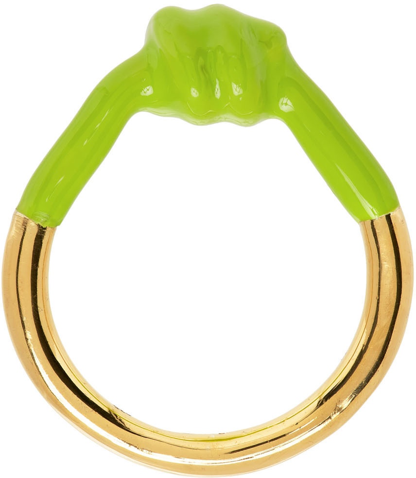 Marshall Columbia SSENSE Exclusive Green Knot Ring