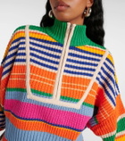 Staud Hampton cropped half-zip sweater