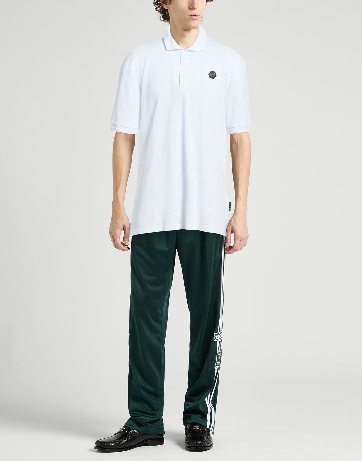 Philipp Plein Mens Polo shirt in White