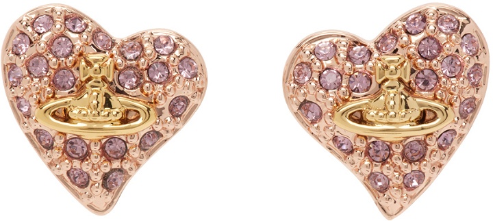 Photo: Vivienne Westwood Gold & Pink Tiny Diamante Earrings