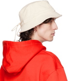 Jacquemus Off-White Le Raphia 'Le Bob Gadjo' Hat