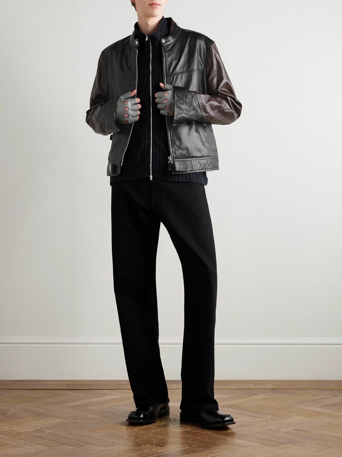 Our Legacy - Emporio Armani Grande Trix Leather Jacket - Black Our