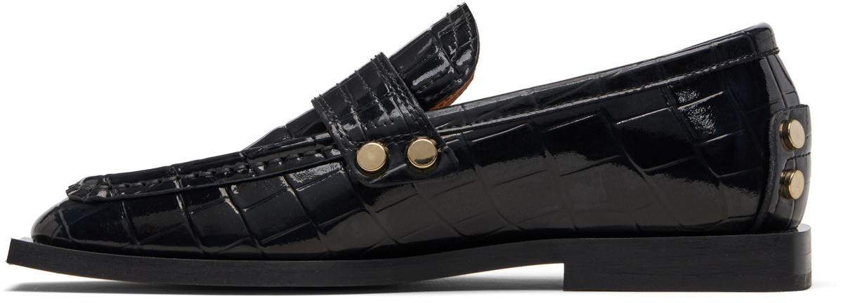 GANNI Black Studded Loafers