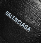 Balenciaga - Arena Logo-Print Crinkled-Leather Pouch - Black