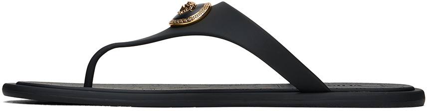 サンダル・ミュール VERSACE 'Alia' sandals Versace Alia Flat Sandals | Black | FARFETCH