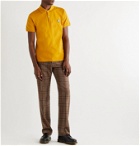 Alexander McQueen - Slim-Fit Appliquéd Cotton-Piqué Polo Shirt - Yellow