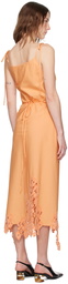 Acne Studios Orange Wrap Maxi Dress