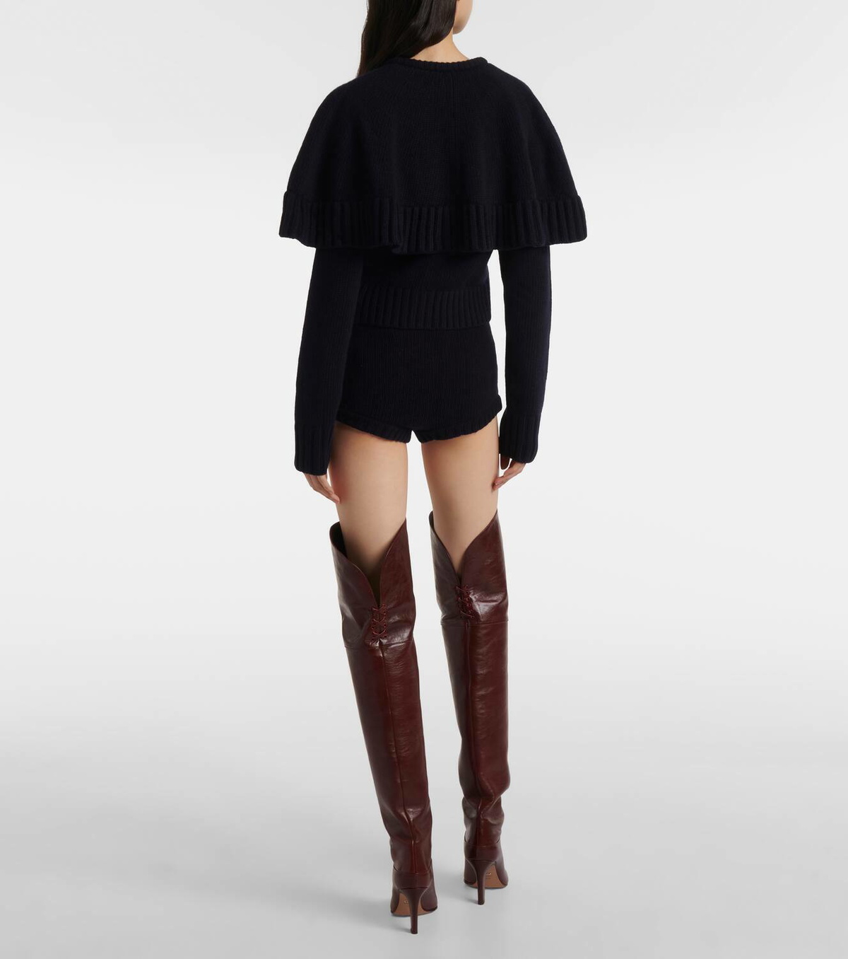 Chloé Caped wool and cashmere cardigan
