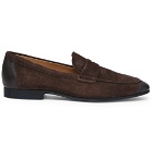 Tod's - Oiled-Suede Loafers - Men - Brown