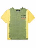 Lost Daze - Logo-Print Tie-Dyed Cotton-Jersey T-Shirt - Green