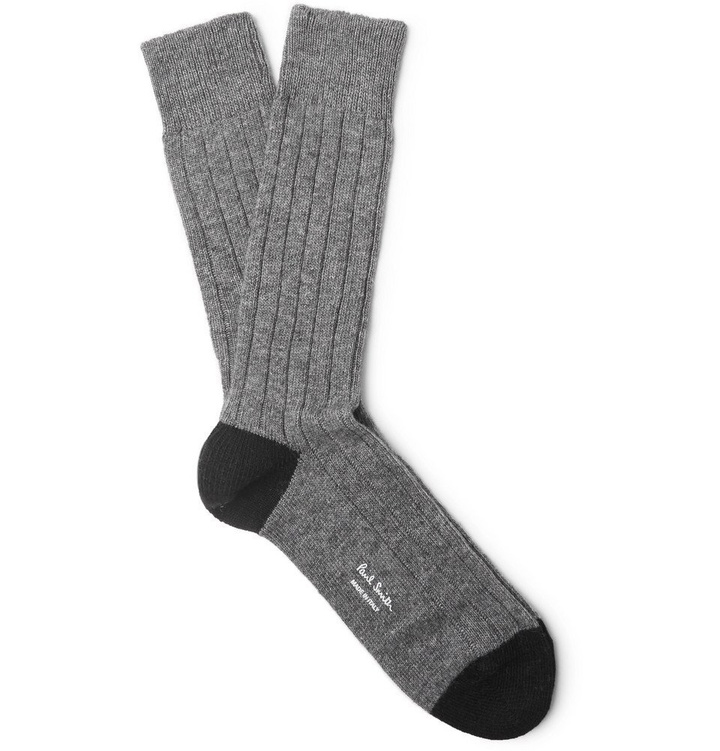 Photo: Paul Smith - Ribbed-Knit Socks - Men - Gray